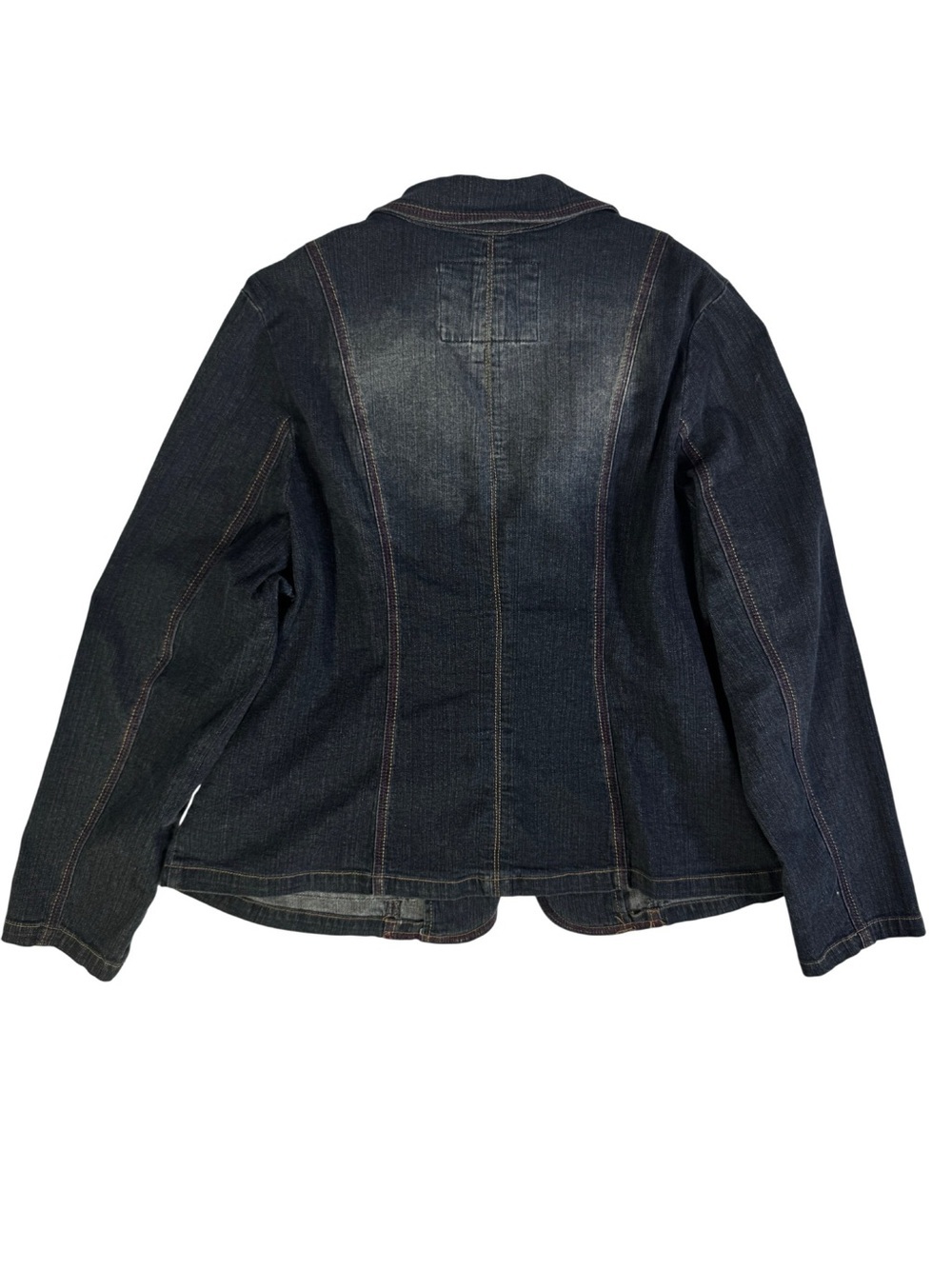 POINT ZERO DENIM BLAZER JACKET WITH JEWEL BUTTONS WOMAN Large - Picture 5 of 9